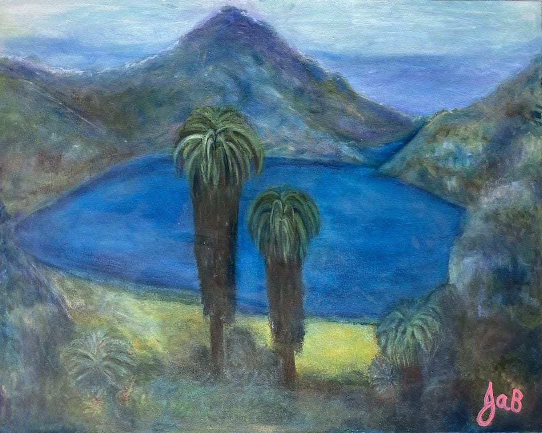 Palm island, Oil on canvas